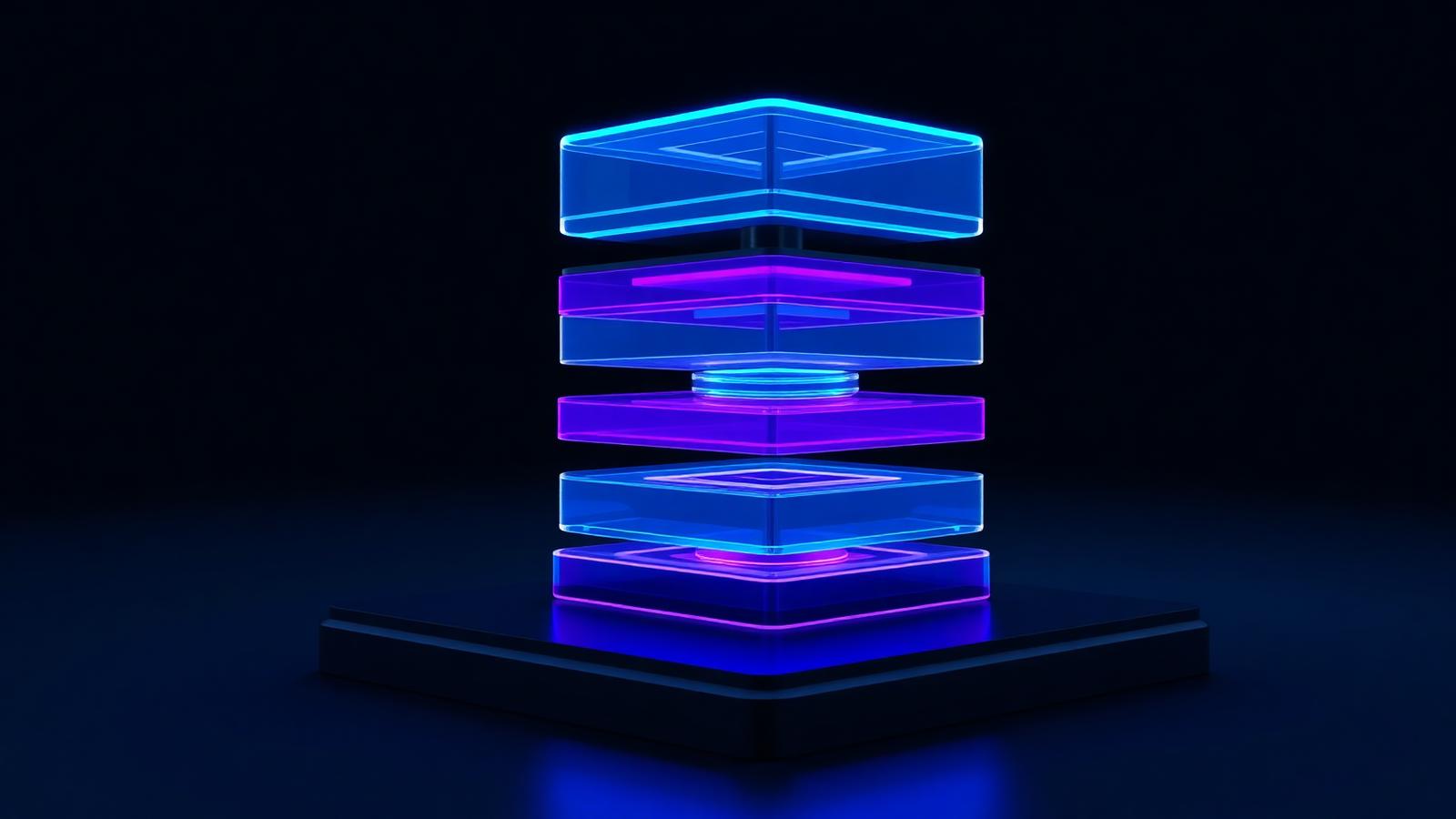 Layered technology stack for a scalable AI agent application